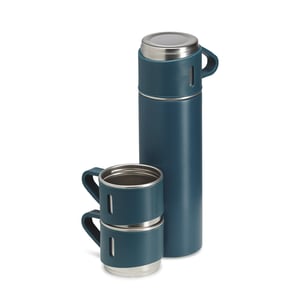 Kit Garrafa Térmica 450ml com Duas Tampas | Brinde Corporativo Elegante - KIT18639