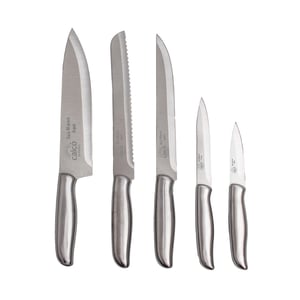 Kit Facas 5 Peças com Maleta Personalizável | Aço Inox Gourmet -10081B