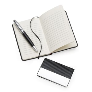 Kit Executivo 3 Peças com Caderneta, Porta-Cartão e Caneta | Brinde Personalizado - 10998