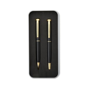 Kit Canetas Executivas com Estojo | Esfero e Roller de Metal Personalizadas - 08162