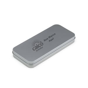 Kit Canetas Executivas com Estojo | Esfero e Roller de Metal Personalizadas - 08162