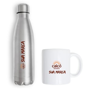 Kit Garrafa e Caneca 2 Peças | Praticidade e Estilo no Dia a Dia - KT-90391