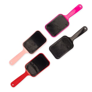 Escova Raquete de Plástico Personalizada | Ideal para Cabelos Volumosos - 15249