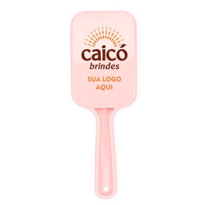 Escova Raquete de Plástico Personalizada | Ideal para Cabelos Volumosos - 15249