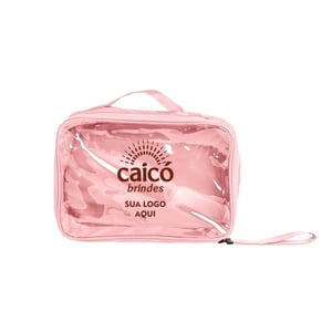 Nécessaire de Nylon com Visor Transparente - Praticidade e Organização - 18807