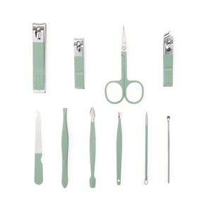 Kit Manicure 10 Peças em Estojo de Couro Sintético - Cuidados Completos - 18900