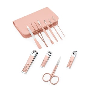 Kit Manicure 10 Peças em Estojo de Couro Sintético - Cuidados Completos - 18900