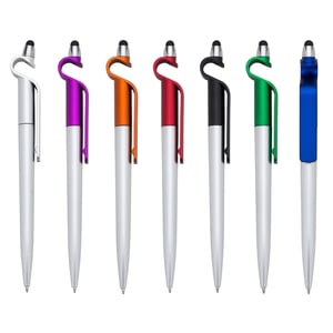 Caneta Plástica Touch com Suporte - Precisão e Conforto para Seus Dispositivos - 13499