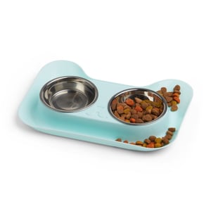 Tigela Dupla de Aço inoxidável para Pets - Praticidade e Estilo - 03150