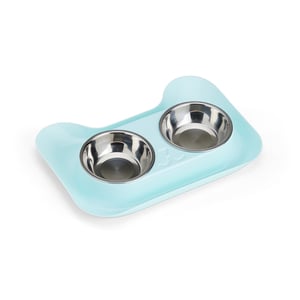 Tigela Dupla de Aço inoxidável para Pets - Praticidade e Estilo - 03150