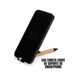 Caneta Ecológica Touch com Suporte Personalizado - Sustentabilidade e Funcionalidade - 13499P