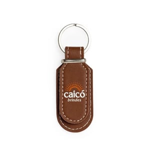 Chaveiro de Couro Sintético Personalizado - Sofisticação e Funcionalidade - 18760