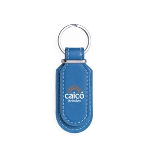 Chaveiro de Couro Sintético Personalizado - Sofisticação e Funcionalidade - 18760