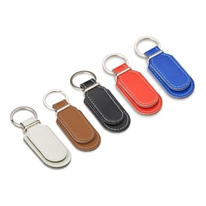 Chaveiro de Couro Sintético Personalizado - Sofisticação e Funcionalidade - 18760