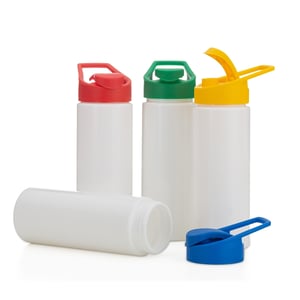 Squeeze Personalizada Frente 550 ml Branca com Tampa Colorida - Estilo e Praticidade - 14375