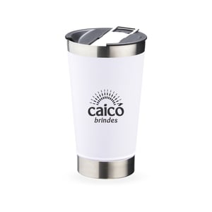 Copo Térmico 473ml com Abridor Personalizado - Praticidade e Estilo - 18645