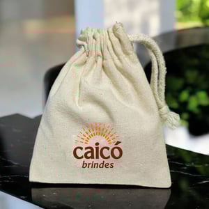 Saquinho de Algodão Cru Personalizado com Logo — Colorido 1 Lado — 10022601