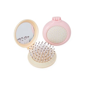 Espelho de Bolsa com Escova Personalizada Colorido — 10342