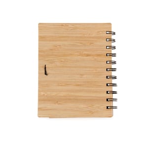 Bloco de Anotações Bambu com Caneta Personalizado — 13775