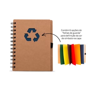 Bloco de Anotação Ecológico com Símbolo Reciclado — 12000