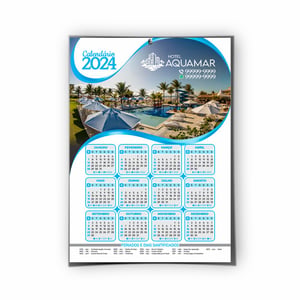 Calendário Folhinha Comercial Personalizado — Escolha o Tamanho - 12022601