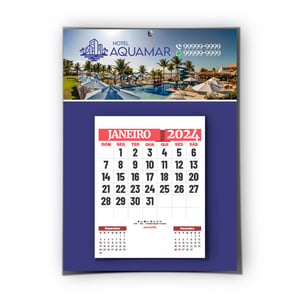 Calendário Personalizado de Parede com Folhas Destacáveis 20X28cm - 2023080801
