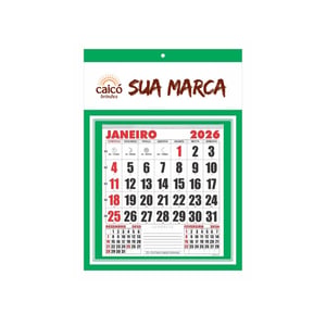 Calendário Comercial Médio Personalizado 18×26 cm — 12092405