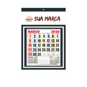 Calendário Comercial Médio Personalizado 18×26 cm — 12092405