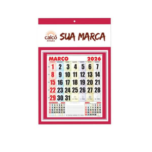 Calendário Comercial Médio Personalizado 18×26 cm — 12092405