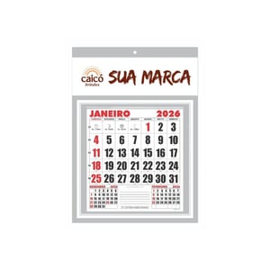 Calendário Comercial Médio Personalizado 18×26 cm — 12092405