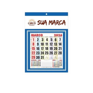 Calendário Comercial Médio Personalizado 18×26 cm — 12092405