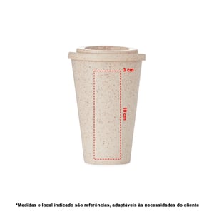 Copo Fibra de Madeira 400 ml — Sustentável e Personalizável — 14883