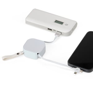 Cabo USB Retrátil 3 em 1 Personalizado Colorido — 18762