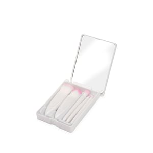 Kit Pincel 5 Peças com Estojo e Espelho — Brinde de Maquiagem — 18874