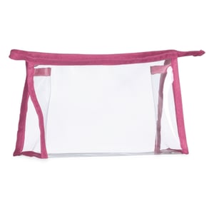 Nécessaire Plástica Transparente com Detalhe em Nylon Personalizada — 02092
