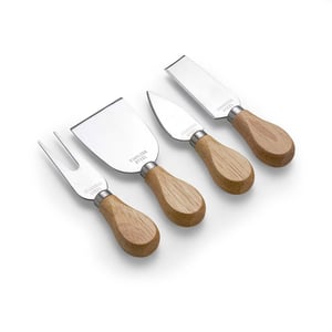 Kit Queijo 4 Peças com Estojo de Espuma | Brinde Gourmet Personalizado - 06222