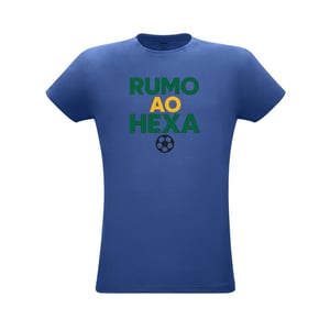 Camiseta Unissex em Malha 100% algodão Tema Copa do Mundo Personalizada - 30500COPA