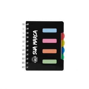 Caderno Pequeno com Divisórias e Wire‑o — 05043