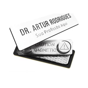 Boton Crachá Magnético Personalizado Luxo – Metal Escovado - Várias Cores - 20032601