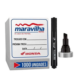 Adesivos Troca de Óleo 5x5cm Personalizados + Caneta Permanente de brinde - 23032610