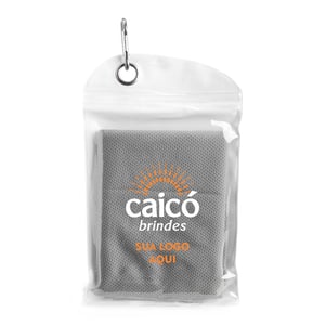 Toalha Esportiva Refrescante em Elastano com Embalagem de PVC e Mosquetão - 08226