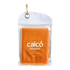 Toalha Esportiva Refrescante em Elastano com Embalagem de PVC e Mosquetão - 08226