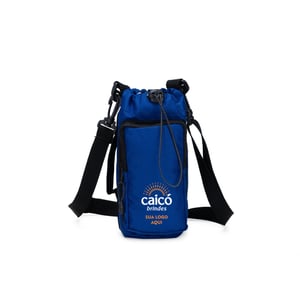 Porta-Garrafa Oxford com Alça Transversal e Bolso Frontal - 15438