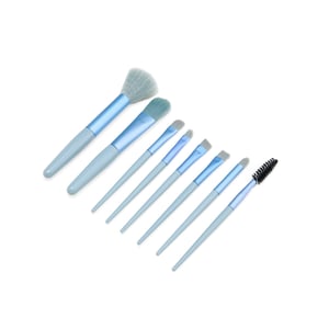 Kit Pincel 8 Peças com Estojo em Couro Sintético | Brinde de Beleza Elegante - 18876