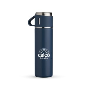 Garrafa Térmica Inox 450ml com Tampa Caneca e Base Antiderrapante - 18639