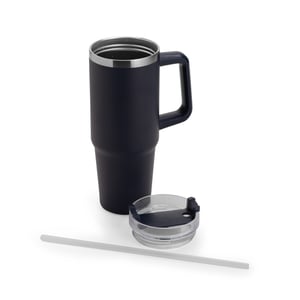 Caneca Térmica Inox 900ml com Canudo e Parede Dupla a Vácuo - 09195
