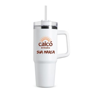 Caneca Térmica Inox 900ml com Canudo e Parede Dupla a Vácuo - 09195