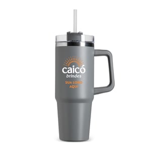 Caneca Térmica Inox 900ml com Canudo e Parede Dupla a Vácuo - 09195