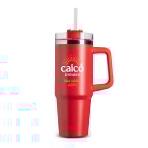 Caneca Térmica Inox 900ml com Canudo e Parede Dupla a Vácuo - 09195