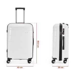 Mala de Viagem 66L Premium em PP – Cadeado TSA, Rodas 360º e Personalizada - 06068LF